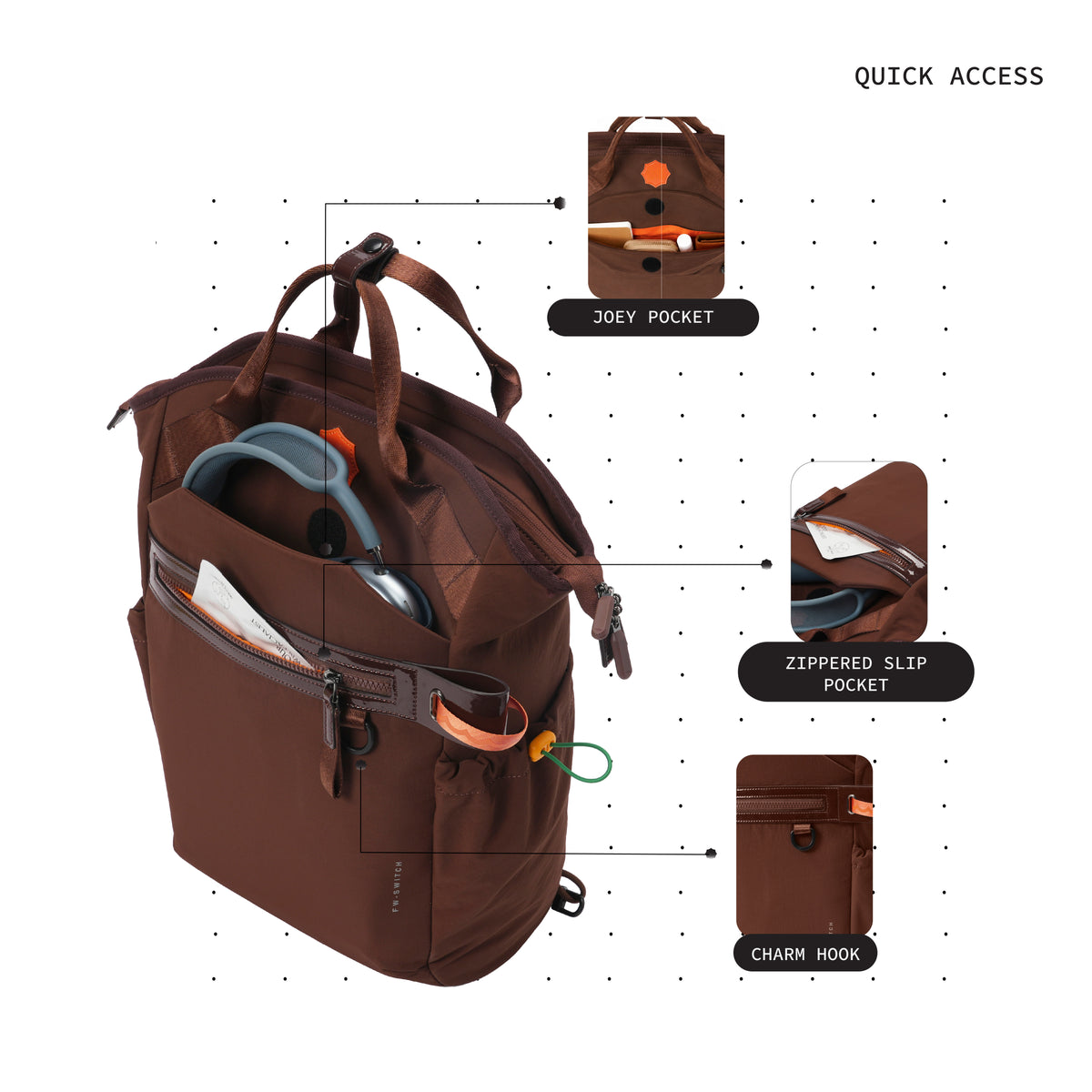 Color_DAD BROWN | Switch backpack