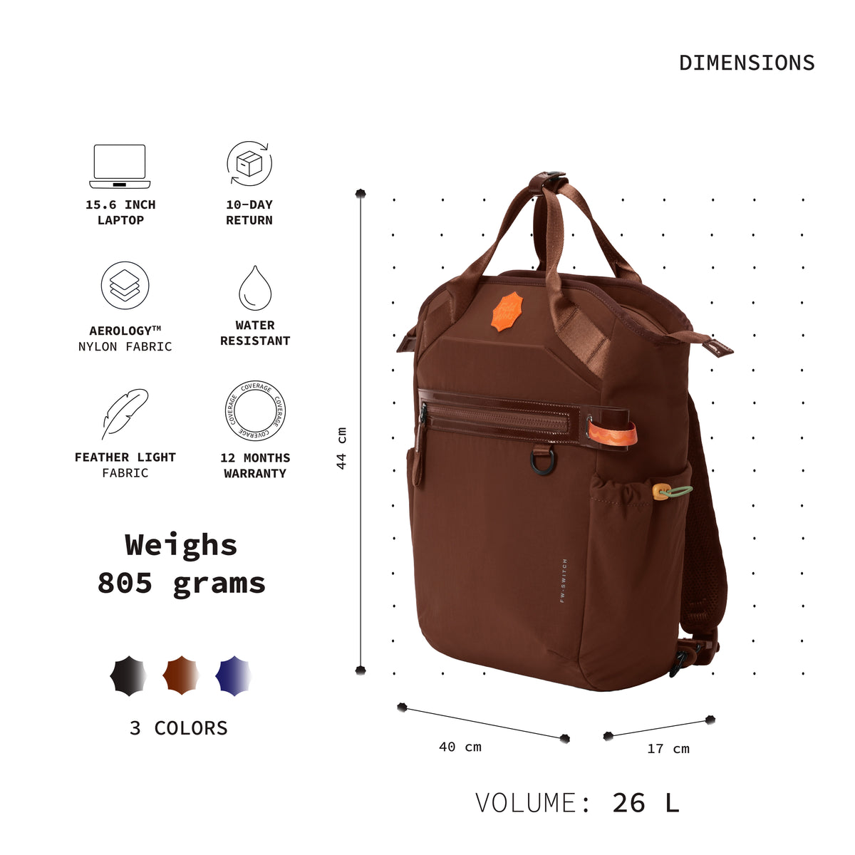Color_DAD BROWN | Switch backpack
