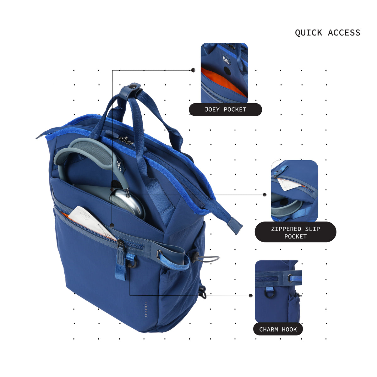 Color_VCR Blue | Switch backpack