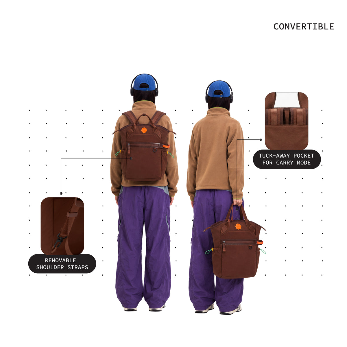 Color_DAD BROWN | Switch backpack