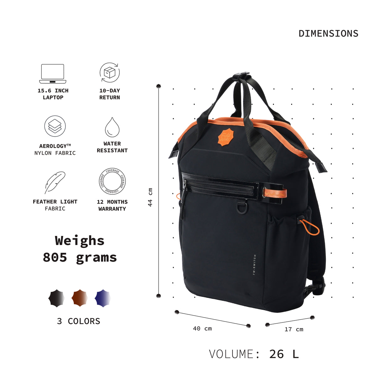Color_Robo Black | Switch backpack