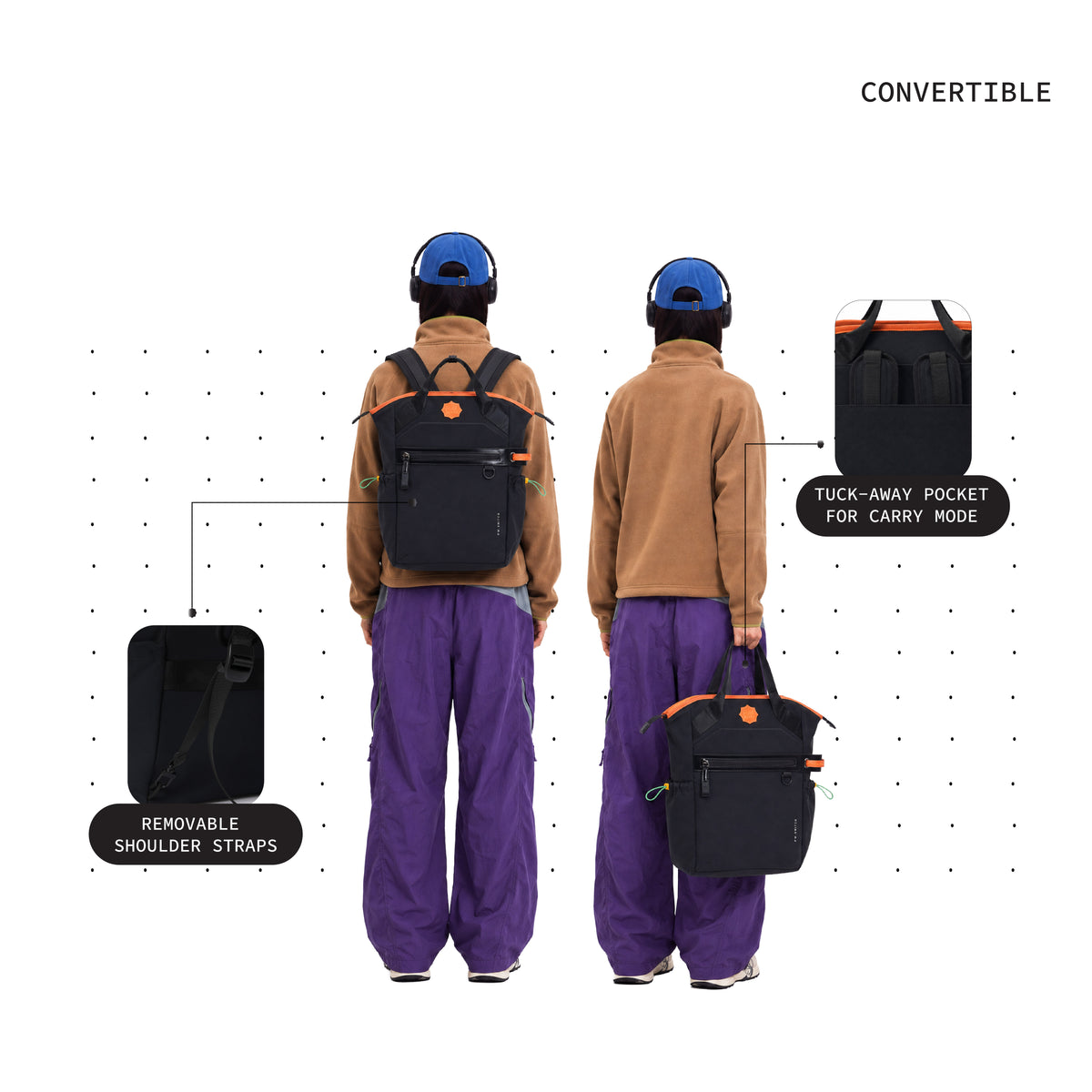 Color_Robo Black | Switch backpack